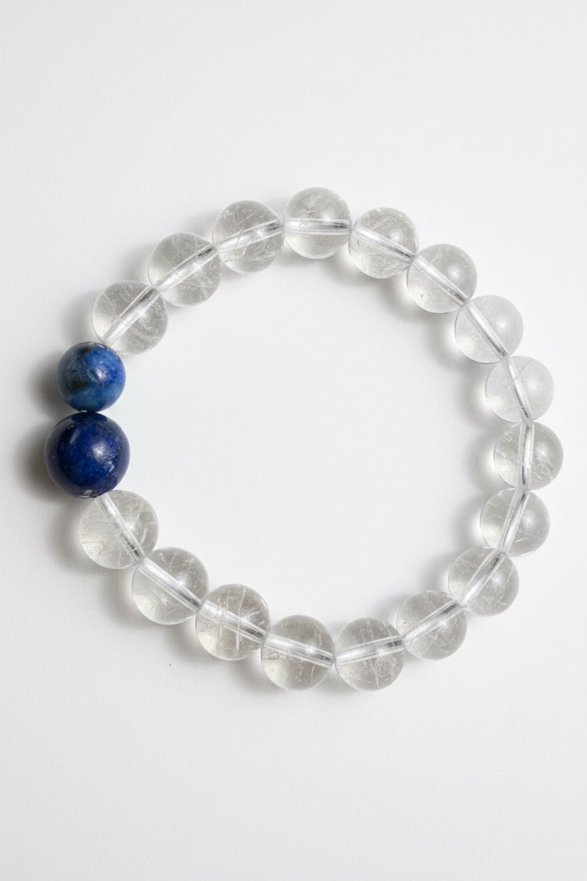 White crystal and kyanite bracelet