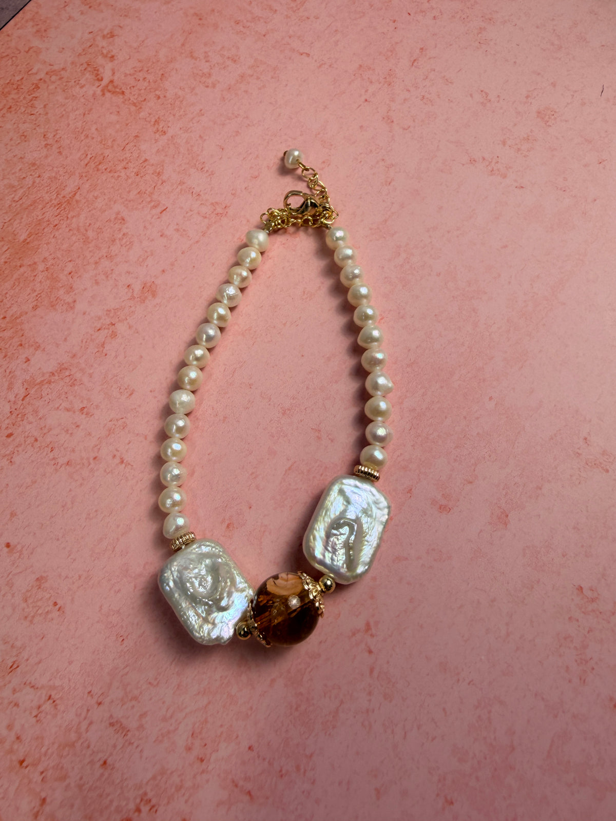Natural pearl bracelet