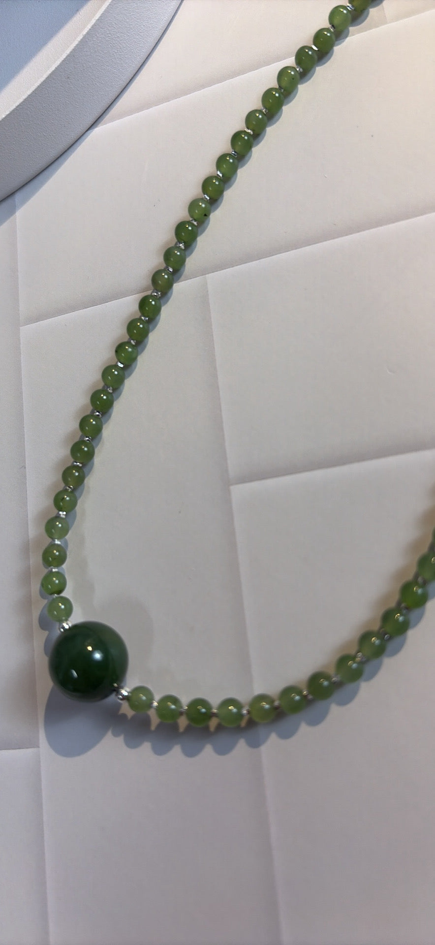 Natural Jasper Necklace with Solid Silver Accents