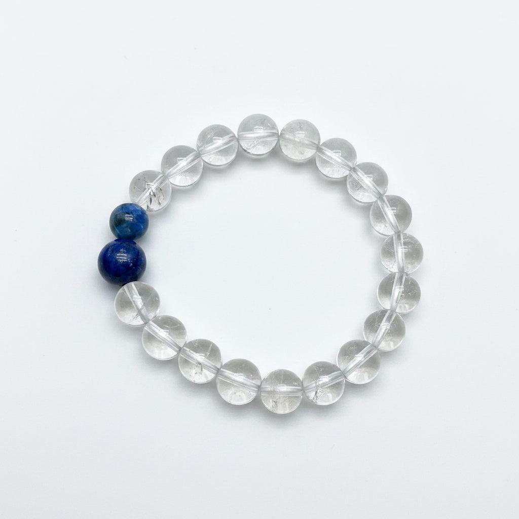 White crystal and kyanite bracelet
