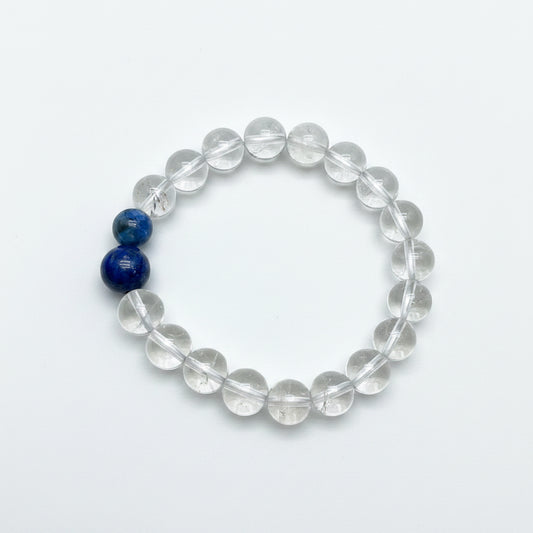 White crystal and kyanite bracelet