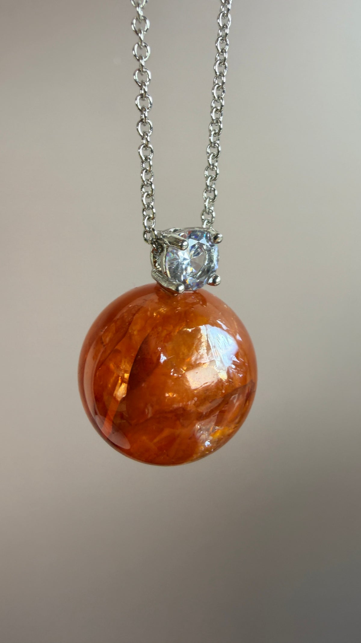 Red Hematoid Quartz Necklace
