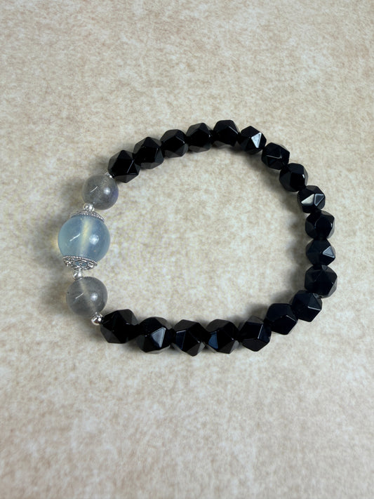 Natural Aquamarine Crystal Bracelet