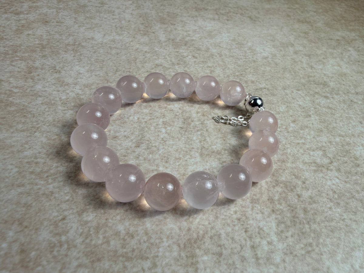 Natural pink crystal bracelet