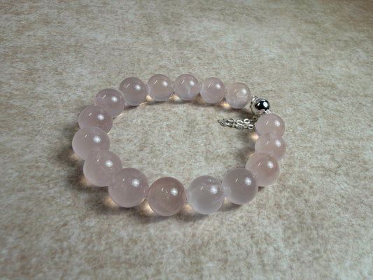 Natural pink crystal bracelet