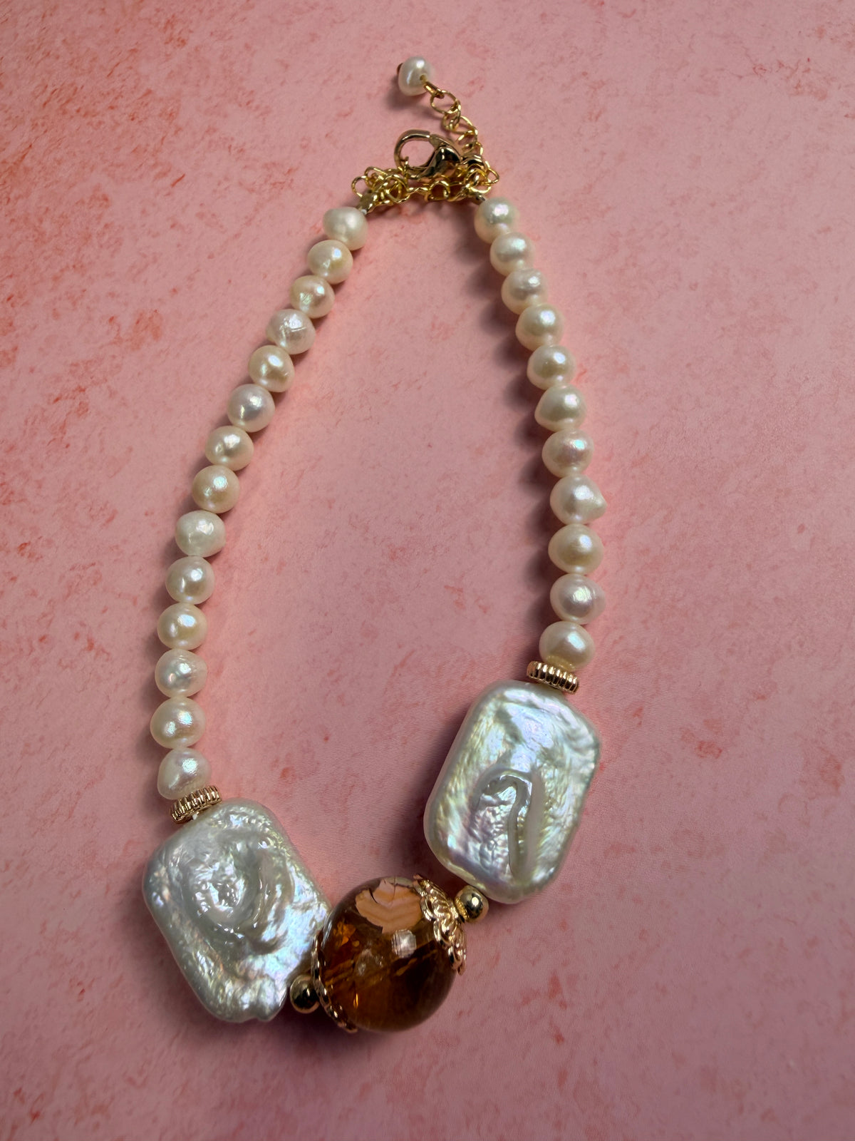 Natural pearl bracelet
