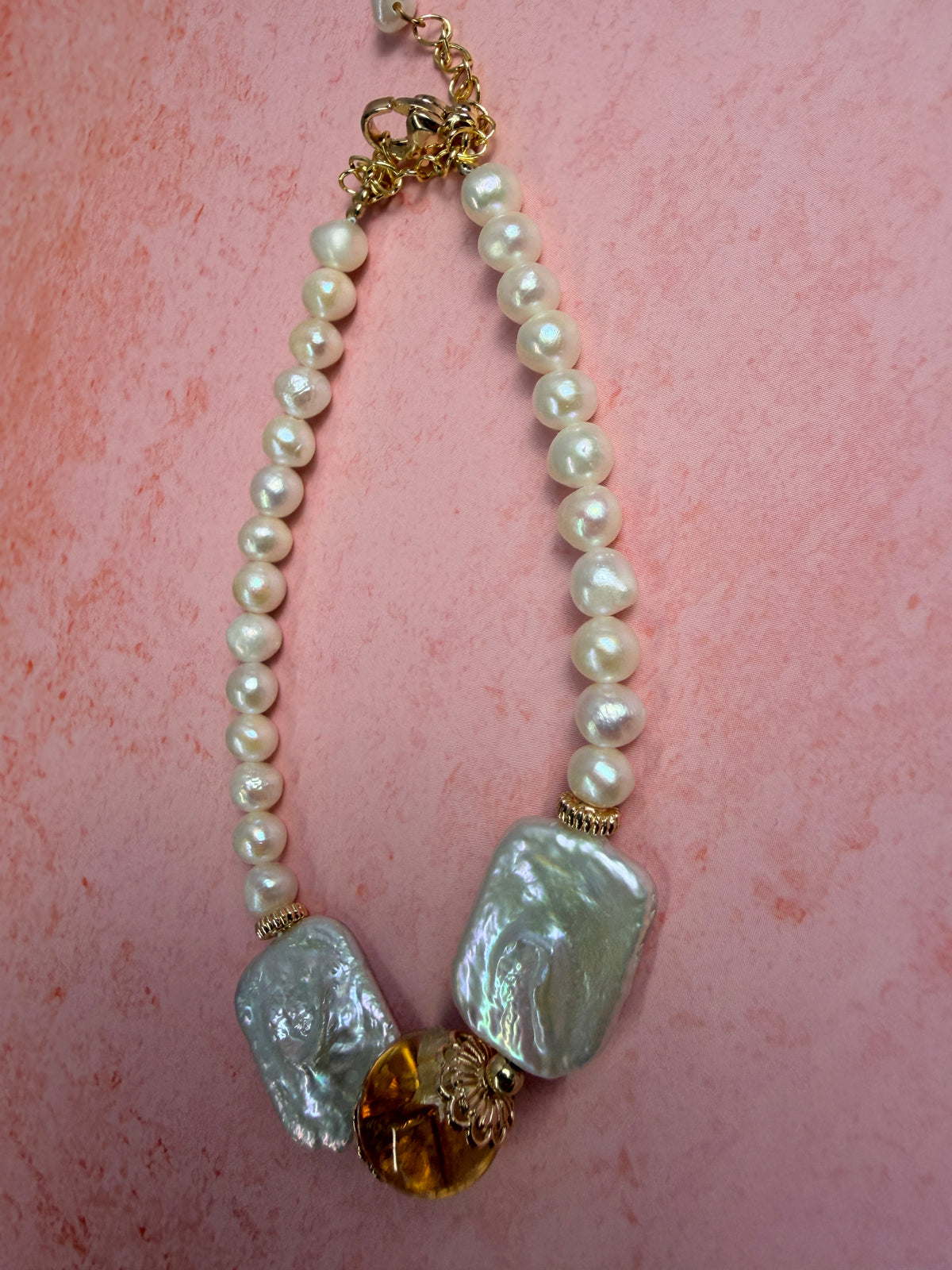 Natural pearl bracelet