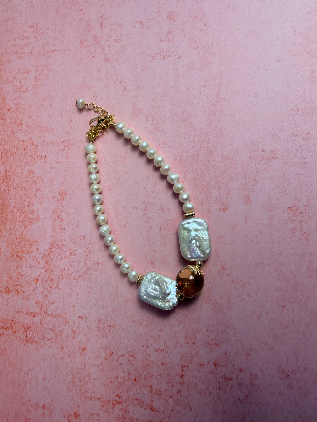 Natural pearl bracelet