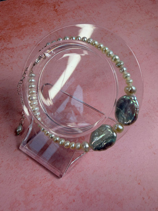 Natural pearl bracelet