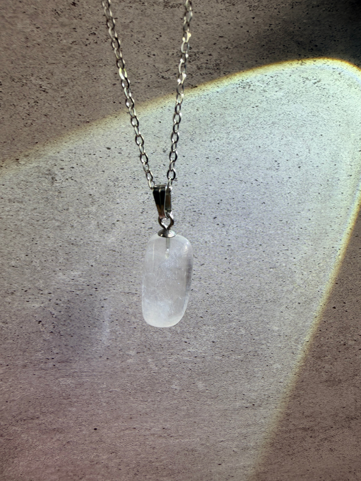 White Rabbit Hair Quartz Necklace