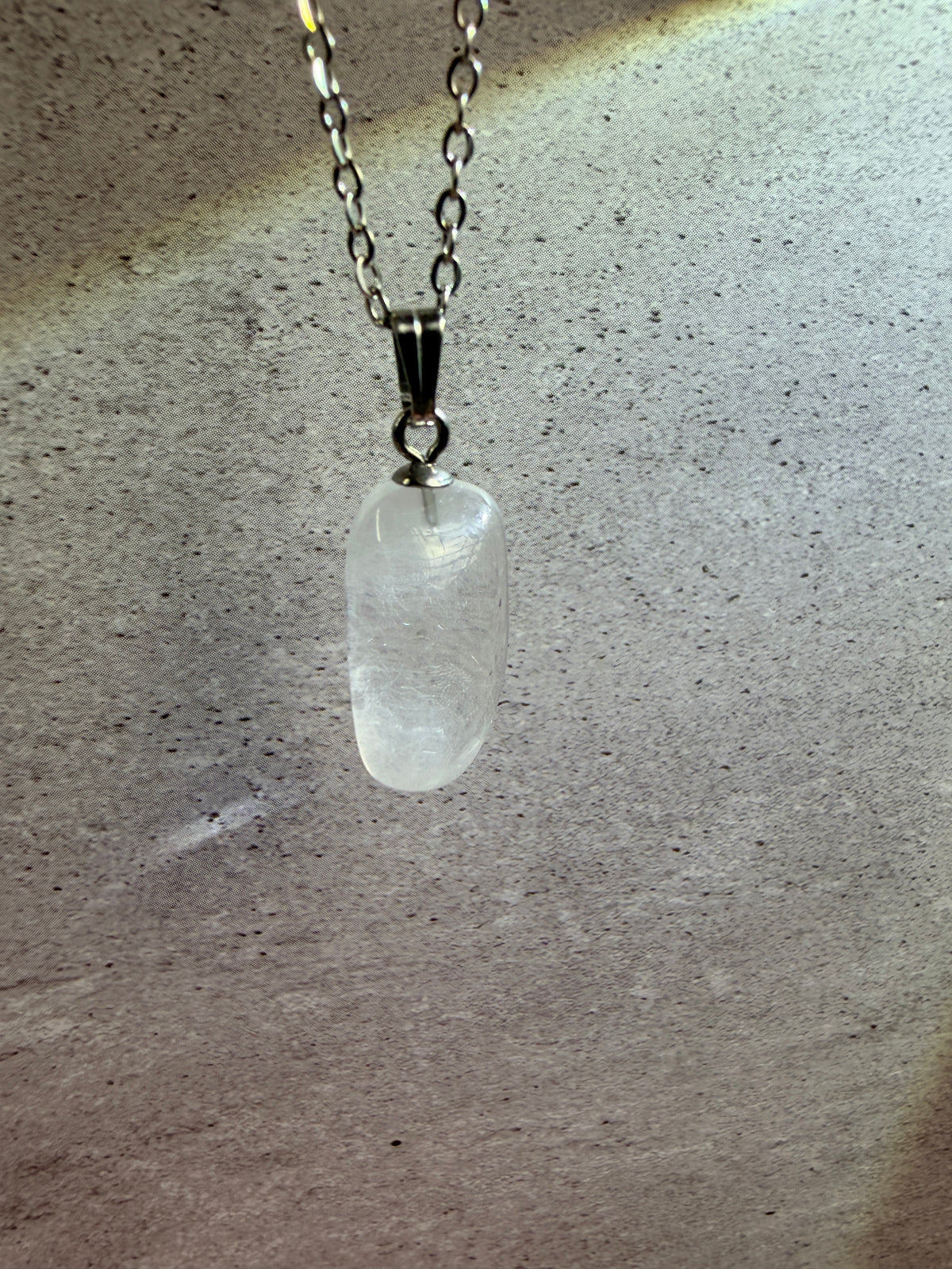 White Rabbit Hair Quartz Necklace