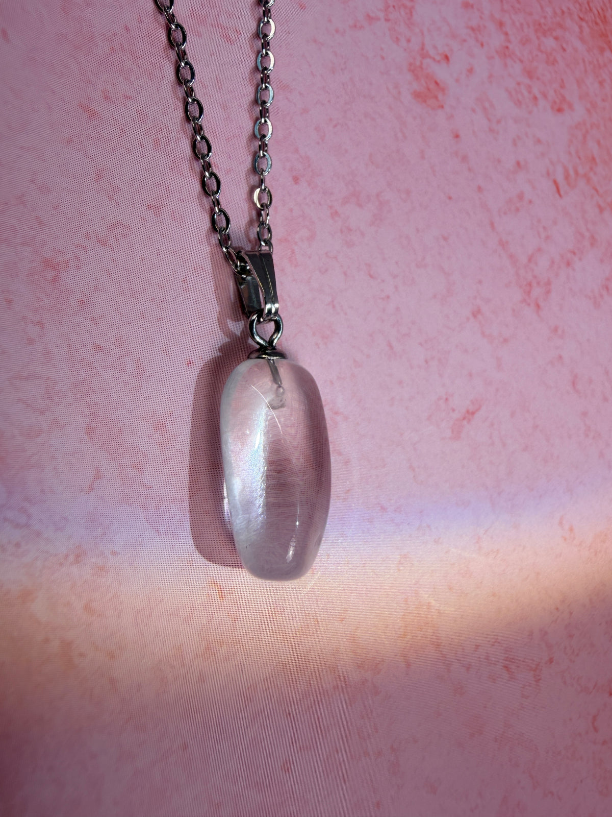 White Rabbit Hair Quartz Necklace