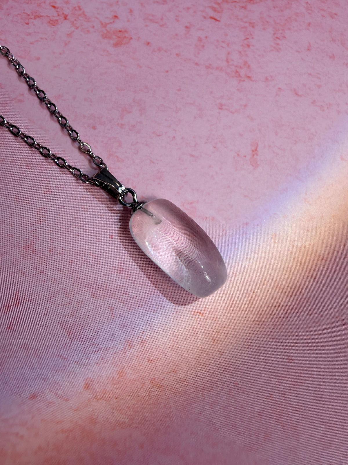 White Rabbit Hair Quartz Necklace