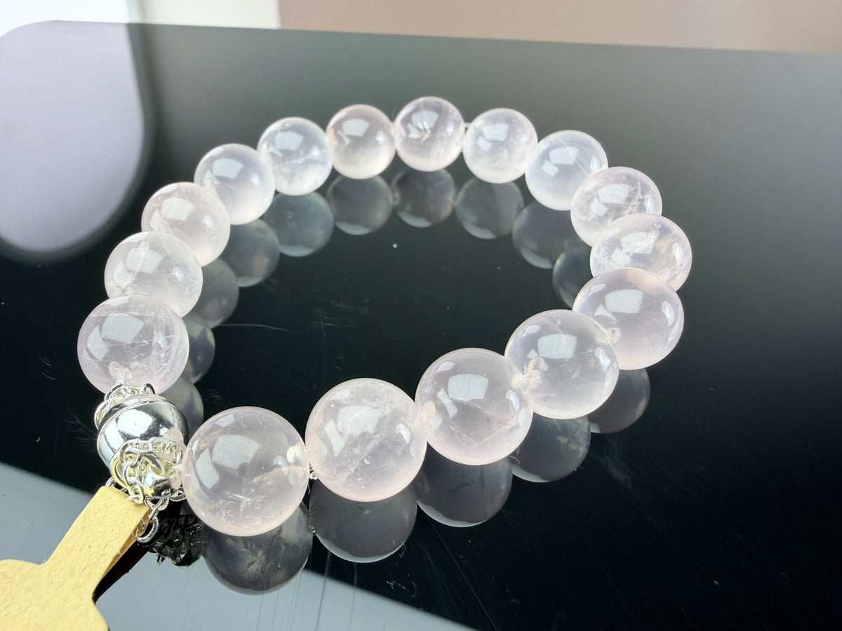 Natural pink crystal bracelet